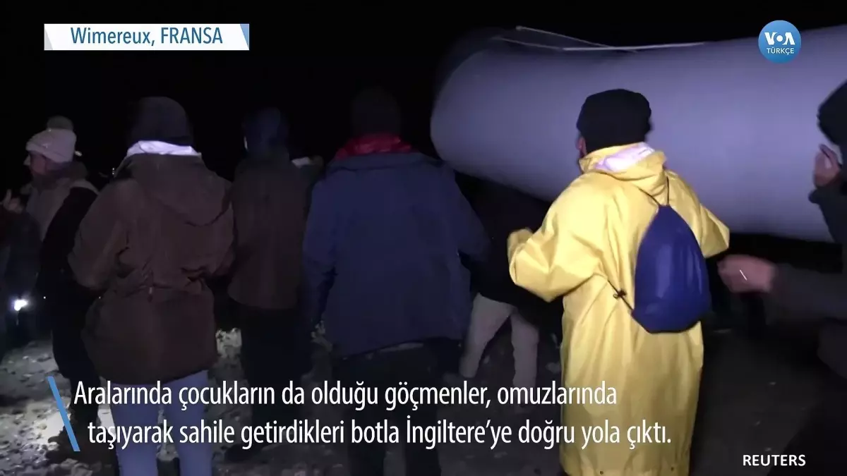Göçmenler İngiltere'ye Ulaşma Hayaliyle Manş Denizi'nde