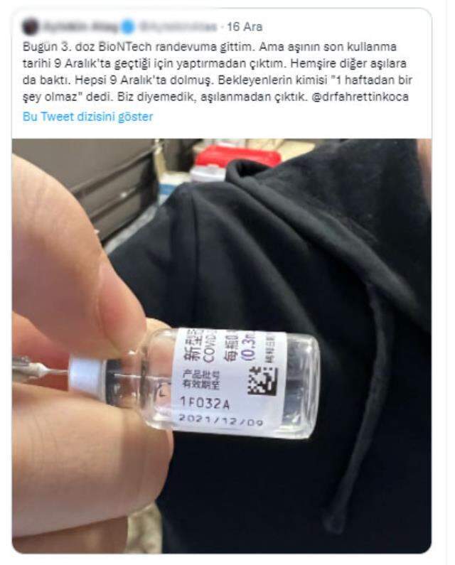 BioNTech aşılarının son kullanma tarihinin geçtiği iddiası