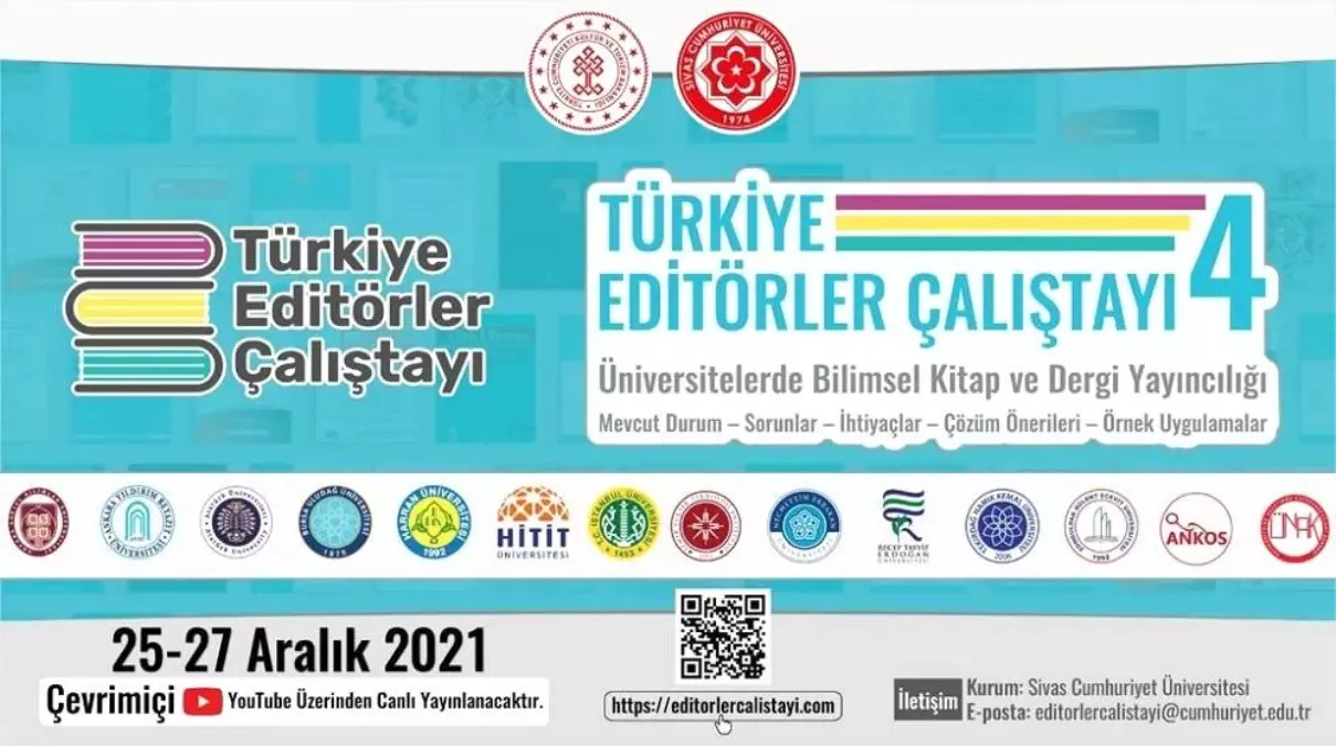 Türkiye Editörler Çalıştayı, 25-27 Aralık 2021 Tarihlerinde Gerçekleştirilecek