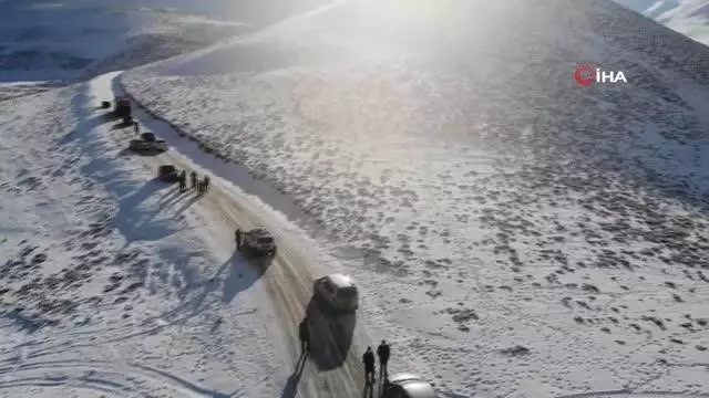 Erzurum'da buz tutan yollar çileye dönüştü