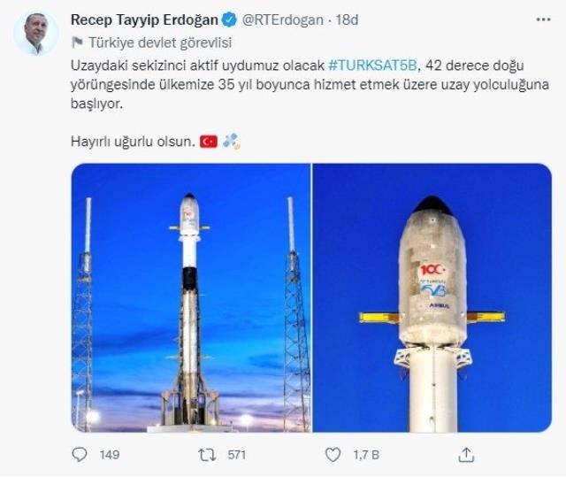 Son Dakika: Türkiye'nin veri kapasitesini 15 kat artıracak Türksat 5B uydusu uzaya fırlatıldı