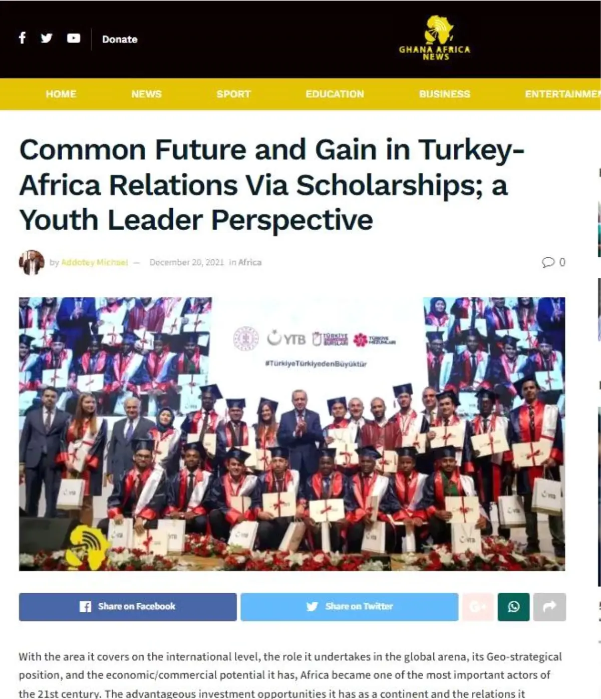 Birlikte Kalkınma ve Birlikte Büyüme' İlkesiyle 'Kazan-Kazan' Merkezli Açılım