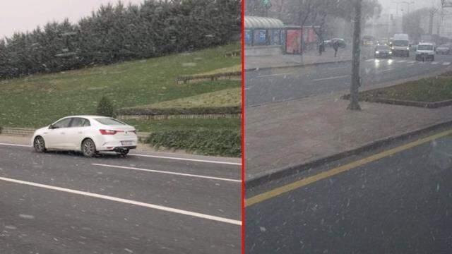 Son Dakika! Art arda yapılan uyarıların ardından İstanbul'da beklenen kar yağışı başladı Son Dakika! Art arda yapılan uyarıların ardından İstanbul'da beklenen kar yağışı başladı