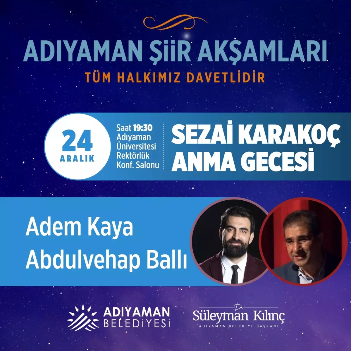 USTA ŞAİR SEZAİ KARAKOÇ ŞİİRLERİYLE ANILACAK