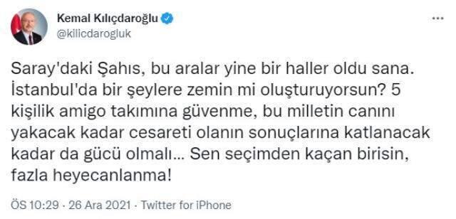 Kılıçdaroğlu, İçişleri Bakanlığı'nın özel teftiş kararına Cumhurbaşkanı Erdoğan üzerinden yüklendi: Takımına güvenme