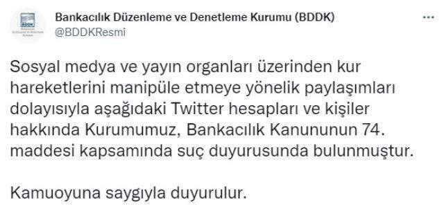 BDDK, aralarında bazı eski Merkez Bankası başkanlarının da olduğu 26 kişi hakkında suç duyurusunda bulundu