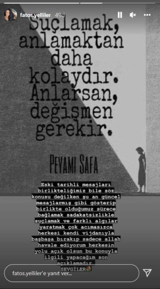 Berdan Mardini'ye ihanet eden Fatoş Yelliler, sevgilisi Gökhan Göz'ü de aldattığı iddialarına yanıt verdi