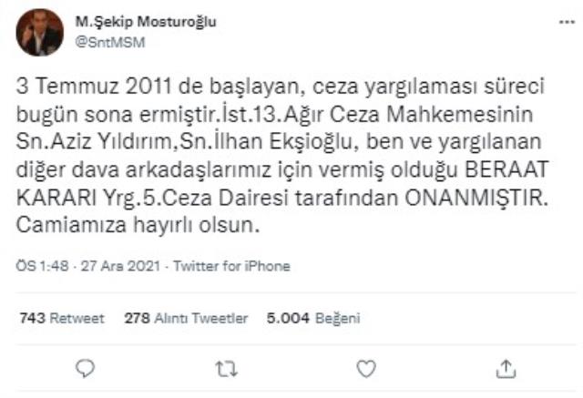 Fenerbahçe'ye tarihi müjde! Aziz Yıldırım'ın beraat kararı onandı