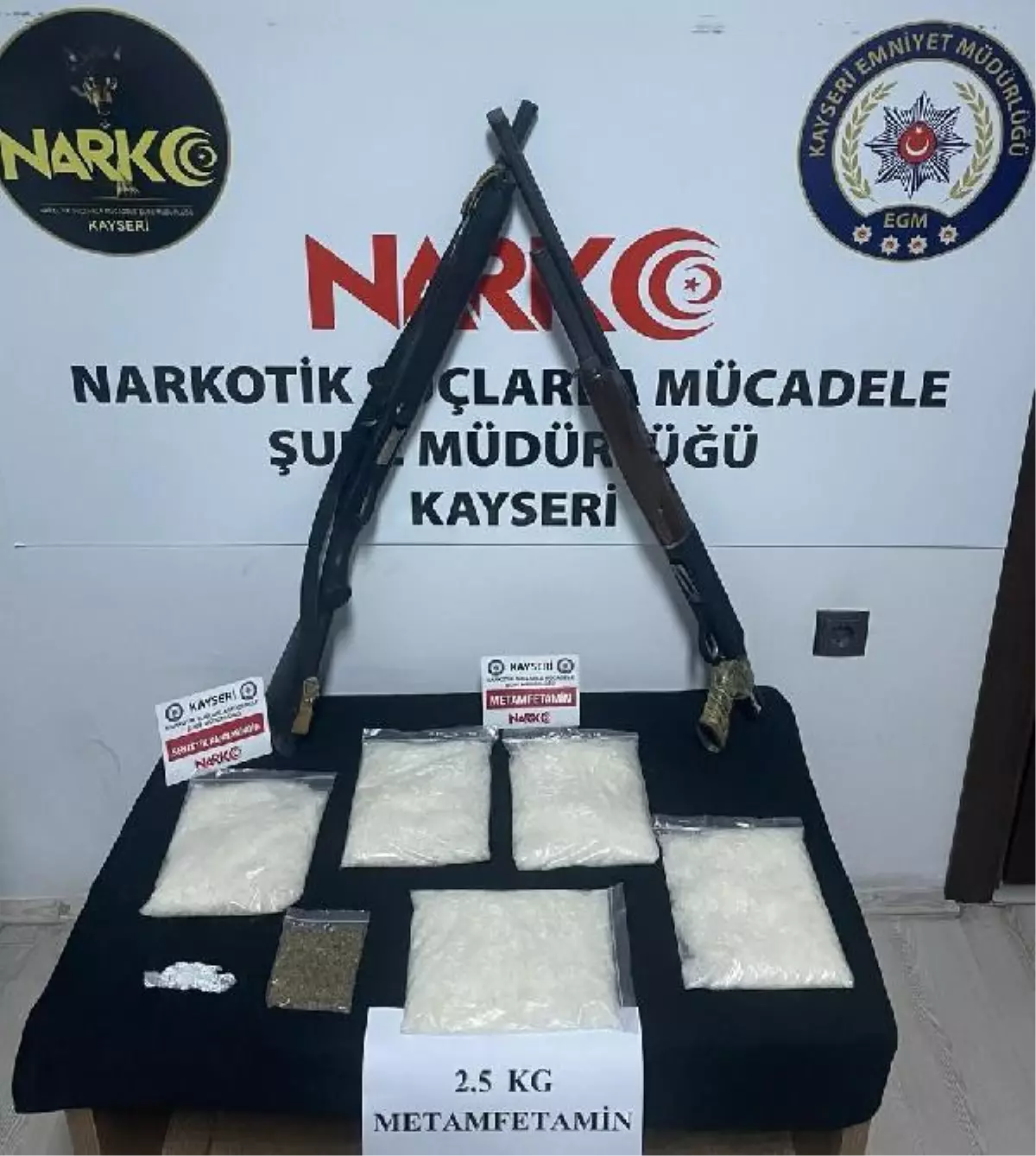 Kayseri'de 600 bin lira değerindeki uyuşturucuya 2 gözaltı