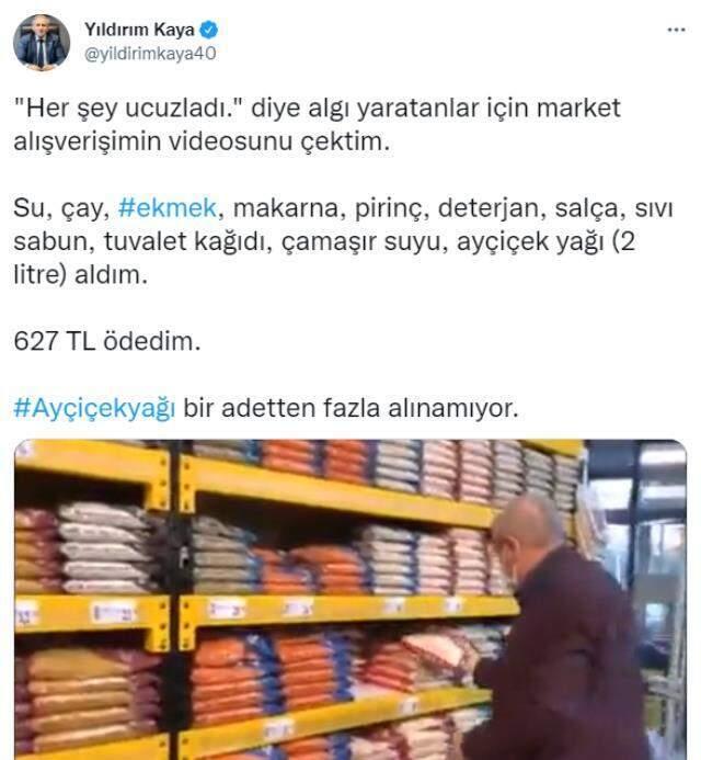 CHP'li vekil 'Her şey ucuzladı' diyenler için markette yaptığı alışverişin görüntülerini paylaştı CHP'li vekil 'Her şey ucuzladı' diyenler için markette yaptığı alışverişin görüntülerini paylaştı