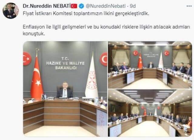 Fiyat İstikrarı Komitesi ilk toplantısını yaptı! Bakan Nebati görüşmenin detaylarını Twitter'dan paylaştı Fiyat İstikrarı Komitesi ilk toplantısını yaptı! Bakan Nebati görüşmenin detaylarını Twitter'dan paylaştı