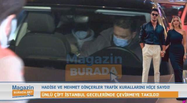 Hadise ve Mehmet Dinçerler'in olaylı gecesi! Basın mensuplarından kaçmak için trafiği alt üst ettiler
