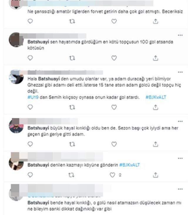 Beşiktaş taraftarının Batshuayi'ye gösterdiği tepkinin haddi hesabı yok: Beceriksiz Beşiktaş taraftarının Batshuayi'ye gösterdiği tepkinin haddi hesabı yok: Beceriksiz