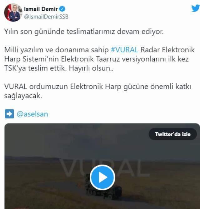 TSK'ya yılın son günü büyük güç takviyesi! VURAL artık Mehmetçik'in hizmetinde TSK'ya yılın son günü büyük güç takviyesi! VURAL artık Mehmetçik'in hizmetinde