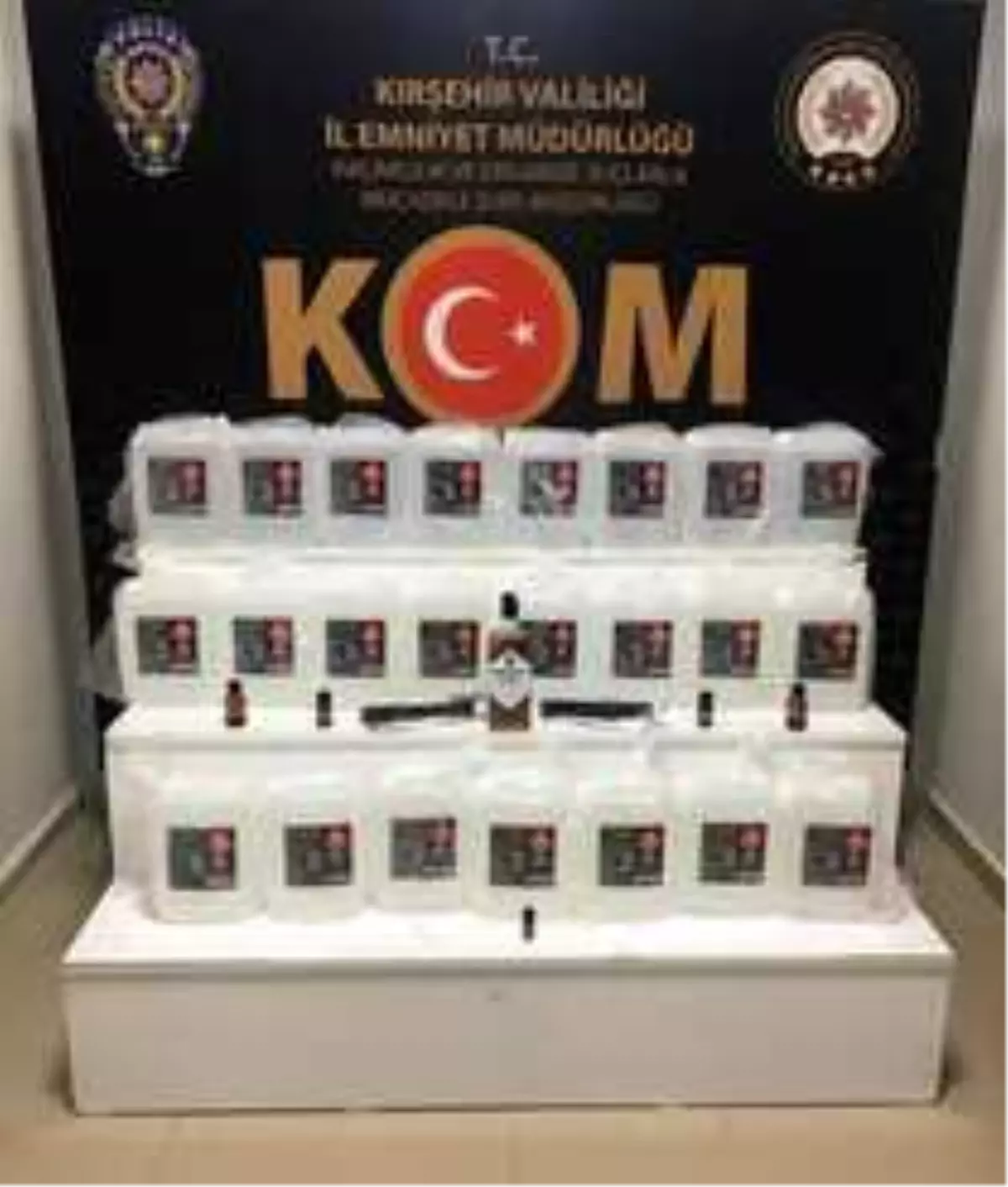 Kırşehir'de 125 litre etil alkol ele geçirildi