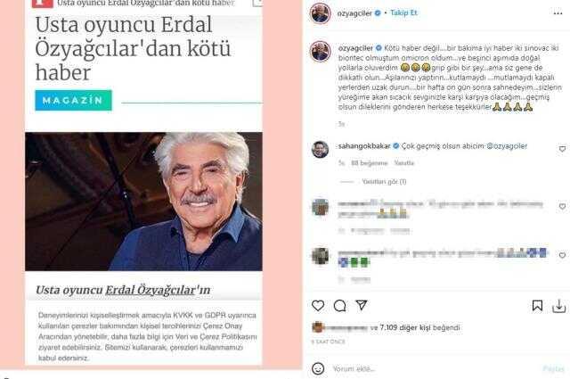 74 yaşındaki Erdal Özyağcılar, koronavirüse yakalandı