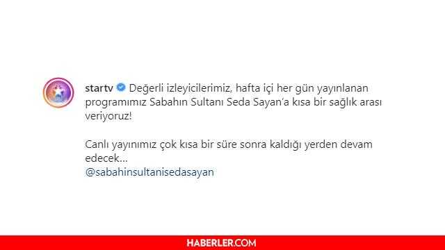 Sabahın Sultanı Seda Sayan neden yok? 4 Ocak Sabahın Sultanı Seda Sayan hangi kanalda? Seda Sayan canlı izle?