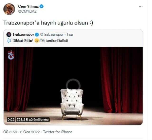 Trabzonspor esprili Edin Visca paylaşımı yaptı, Cem Yılmaz'da jet yanıt geldi