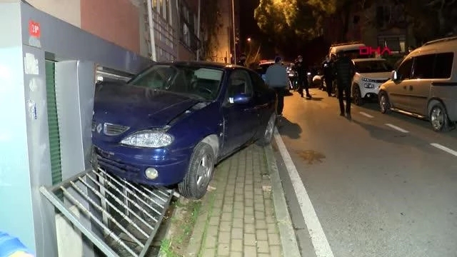 IN ISTANBUL-KADIKÖY, THE CAR OVER THE IRON GUARDS HAS BEEN HANGED ON THE WALL OF THE BUILDING