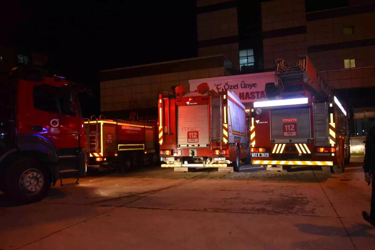 Ordu'da özel hastanede yangın paniği