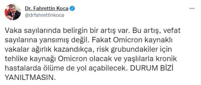 Son Dakika: Türkiye'de 11 Ocak günü koronavirüs nedeniyle 137 kişi vefat etti, 74 bin 266 yeni vaka tespit edildi