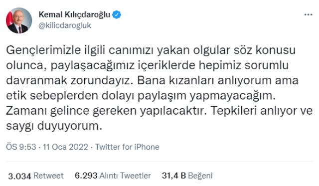 Enes Kara'nın intiharına sessiz kalmakla eleştirilen Kılıçdaroğlu'ndan yeni açıklama: Oy kaygısıyla gerçekleri söylemekten çekinmem