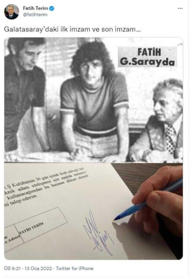 Fatih Terim, Twitter'dan paylaşım yaptı! Herkes, Galatasaray'a bir daha dönmeyeceği yorumunda bulundu