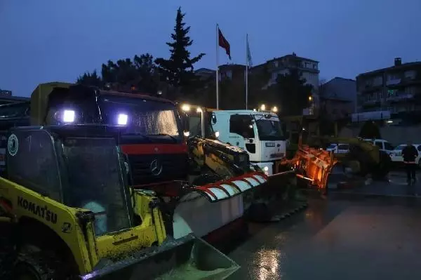 Kartal'da olası kar yağışına karşı önlemler alındı