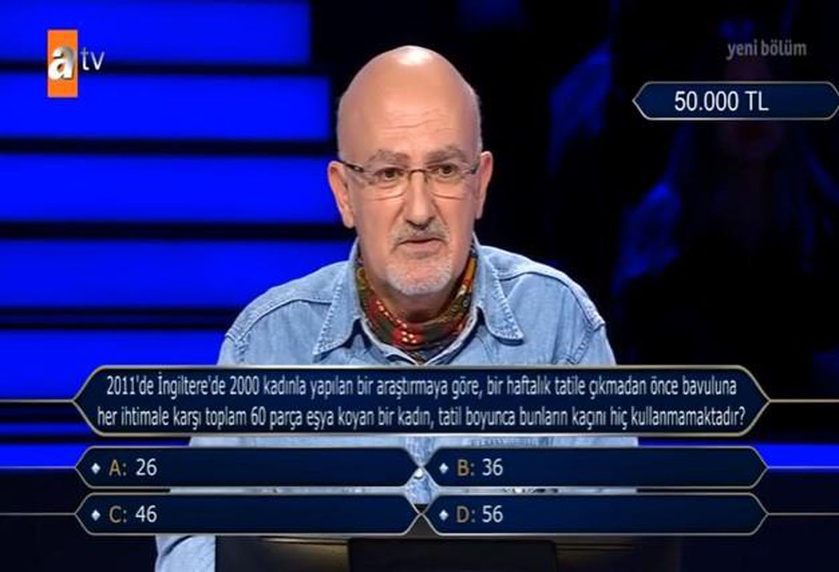 (2011'de İngiltere'de 2000 kadınla yapılan bir...) Kim Milyoner Olmak İster 14 Ocak Sorusu Cevabı Nedir? Kim Milyoner Olmak İster 50 Bin TL'lik soru!