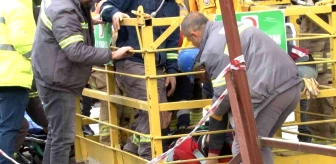 Kadıköy'de 25 metreden metro inşaatına düşen işçi ağır yaralandı