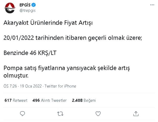 Güncel Benzin fiyatları 2022! 20 Ocak Benzinin litresi ne kadar, kaç TL oldu? Mazotun litresi ne kadar, kaç lira? LPG litresi ne kadar? Güncel Benzin fiyatları 2022! 20 Ocak Benzinin litresi ne kadar, kaç TL oldu? Mazotun litresi ne kadar, kaç lira? LPG litresi ne kadar?