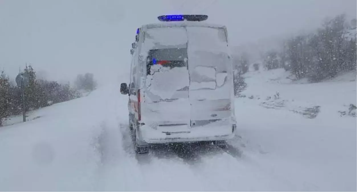 Son dakika... Yoğun kar nedeniyle hastaneye yetiştirilemeyince ambulansta doğum yaptı