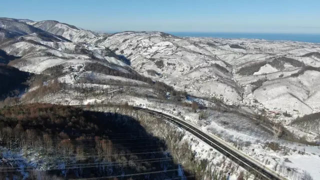 Batı Karadeniz'de kar manzaraları hayranlık uyandırıyor