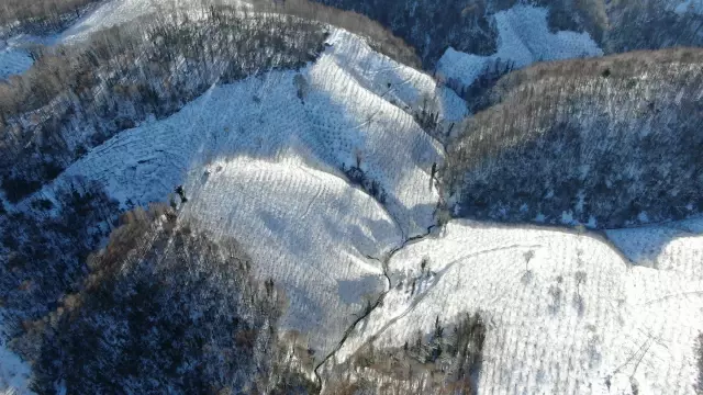 Batı Karadeniz'de kar manzaraları hayranlık uyandırıyor