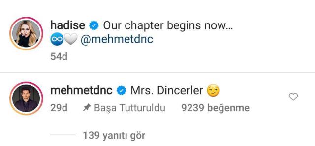 Hadise, Mehmet Dinçerler'in evlilik teklifini kabul etti