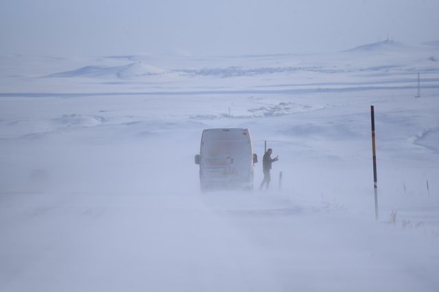 Kars'ta kar ve tipi etkili oluyor