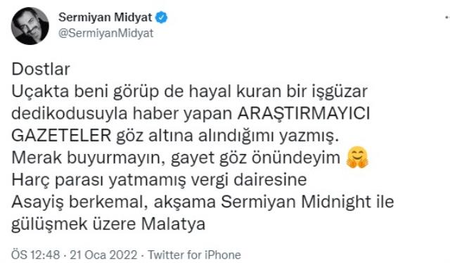Oyuncu Sermiyan Midyat, gözaltına alındığı iddiasını yalanladı