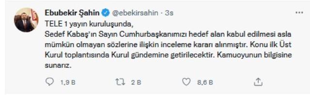 Sedef Kabaş hakkında soruşturma başlatıldı