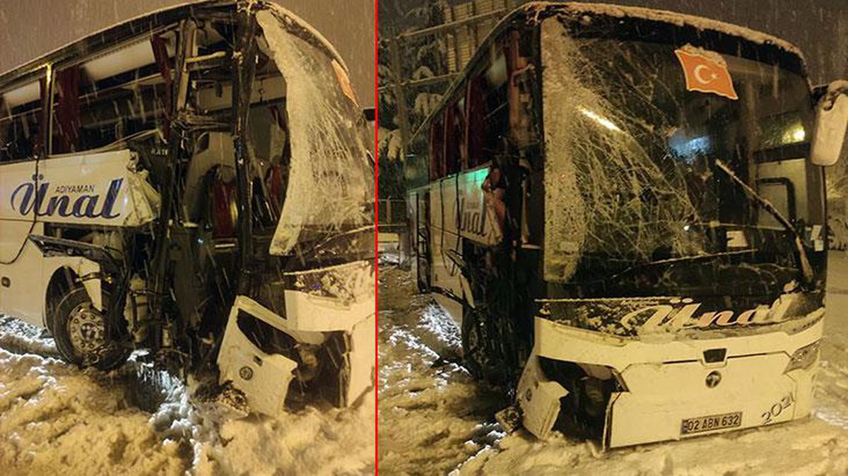 Amasya'da buzlanma nedeniyle kontrolden çıkan yolcu otobüsü kaza yaptı: 30 yaralı var