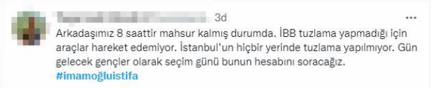 Kar yağışının etkili olduğu İstanbul'da Ekrem İmamoğlu'na büyük tepki