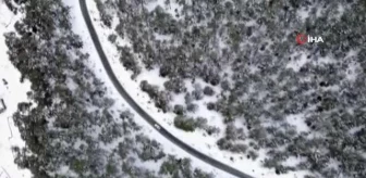 Mersin'in yüksek kesimlerinde kar yağışı etkili oluyor