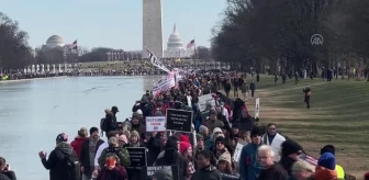 WASHINGTON - ABD'nin başkenti Washington'da Kovid-19 aşısı zorunluluğu protesto edildi