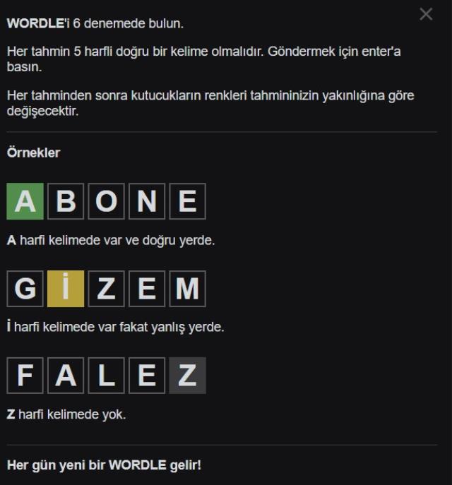 Wordle oyunu nedir, nasıl oynanır? Türkçe desteği var mı? Wordle: Herkes için günde beş harf, altı deneme ve bir kelime