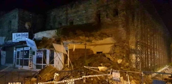 İzmir'de iş yeri büyük bir gürültüyle çöktü