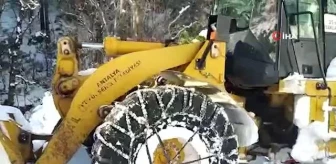 Antalya kırsalında karla mücadele çalışması devam ediyor