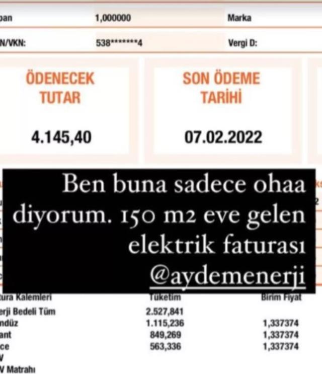 Ünlüler de isyanda! Seray Sever gelen elektrik faturasına isyan etti: Buna sadece oha diyorum