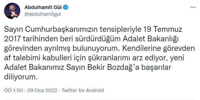 Son Dakika! Adalet Bakanlığı'na atanan Bozdağ'dan ilk açıklama: Cumhurbaşkanımıza şükranlarımı sunuyorum Son Dakika! Adalet Bakanlığı'na atanan Bozdağ'dan ilk açıklama: Cumhurbaşkanımıza şükranlarımı sunuyorum