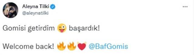 Geri dönüşüne en çok o sevindi! Aleyna Tilki'den beğeni yağmuruna tutulan Gomis paylaşımı Geri dönüşüne en çok o sevindi! Aleyna Tilki'den beğeni yağmuruna tutulan Gomis paylaşımı