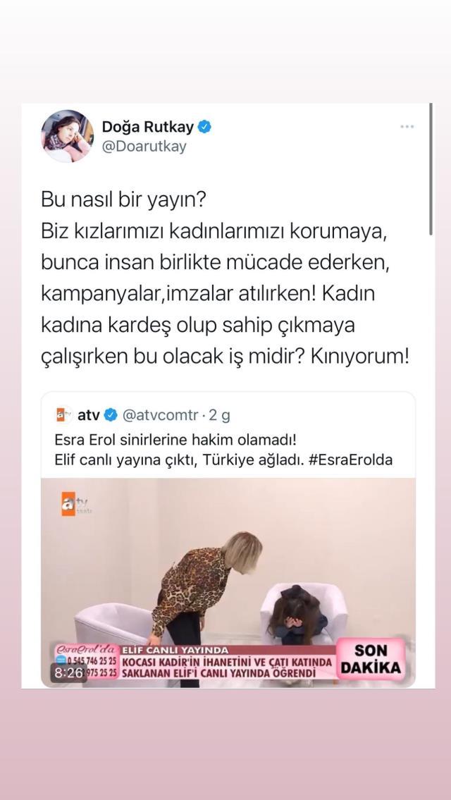 Genç kızı kameralar önünde azarlayan Esra Erol'a bir tepki de Doğa'dan: Bu nasıl bir yayın!