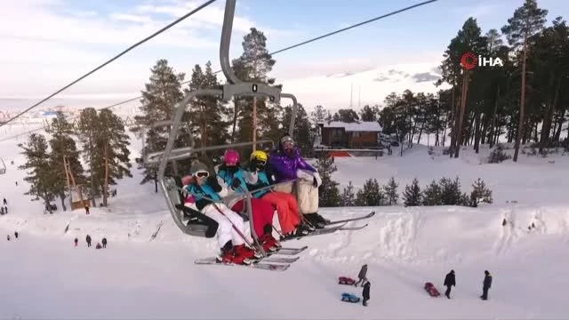 Sarıkamış Kayak Merkezi havadan görüntülendi